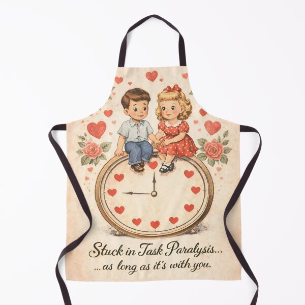 Item preview, Neurodivergent ADHD Valentine Illustration Stuck in Task Paralysis  designed and sold by MukuMint.