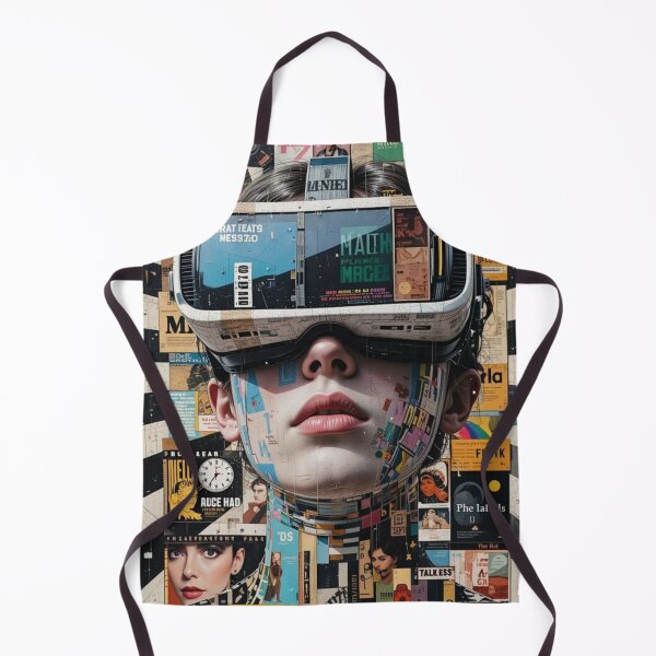 Item preview, Mind Over Media | Futuristic VR Collage Portrait | Conceptual Digital Art designed and sold by Grind107.