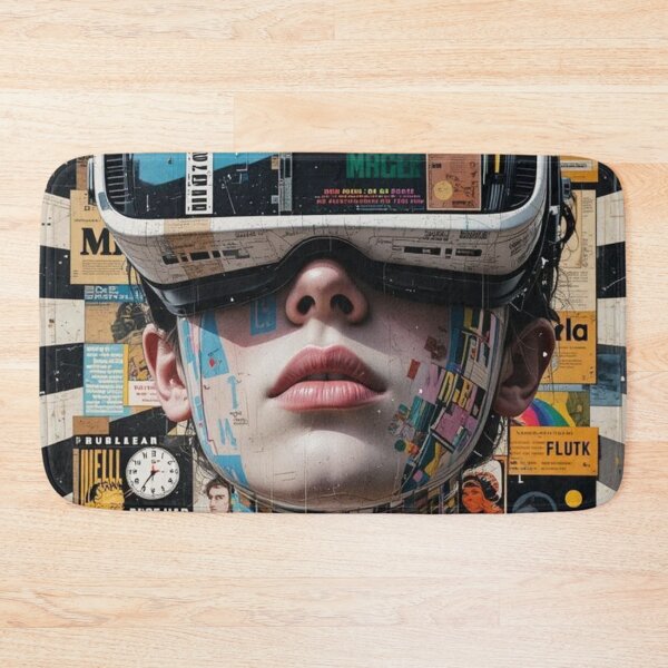 Item preview, Mind Over Media | Futuristic VR Collage Portrait | Conceptual Digital Art designed and sold by Grind107.
