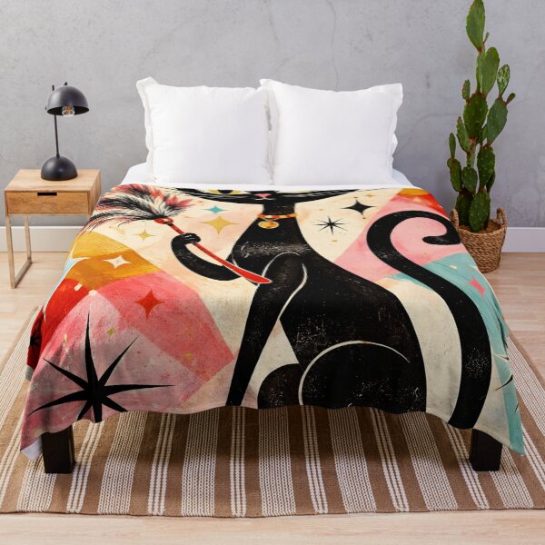 Item preview, Mid Century Modern Cat Cleaning designed and sold by VFWChuck.