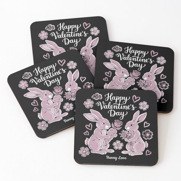 Item preview, Pink Bunnies Couple Carrot Rose Valentine Illustration designed and sold by zzz888.