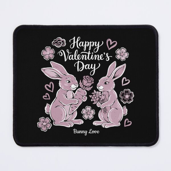 Item preview, Pink Bunnies Couple Carrot Rose Valentine Illustration designed and sold by zzz888.
