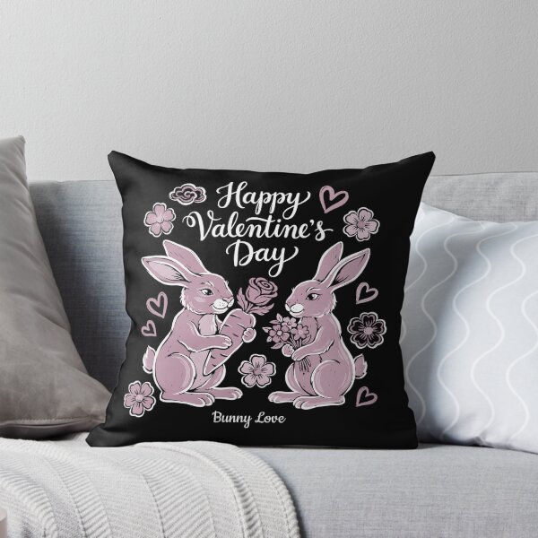 Item preview, Pink Bunnies Couple Carrot Rose Valentine Illustration designed and sold by zzz888.
