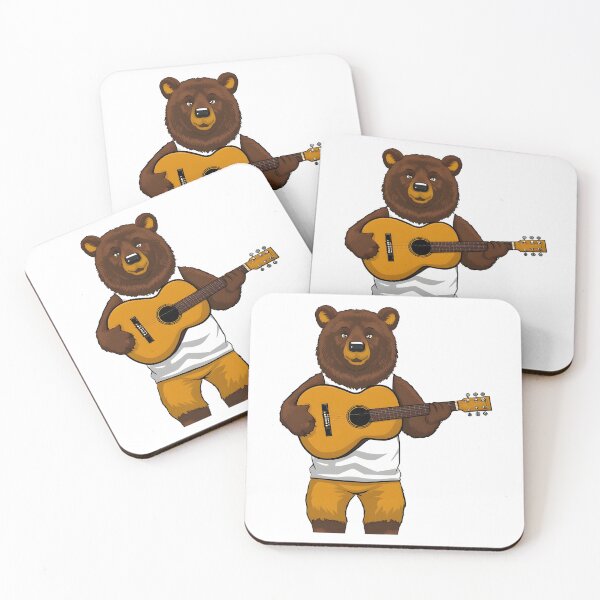 Item preview, school subject music A bear learning guitar at school designed and sold by Uglyandcute.