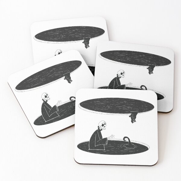 Item preview, UpsideDown Gothic Fun Illustration of Cat and Death designed and sold by Chiarad0.