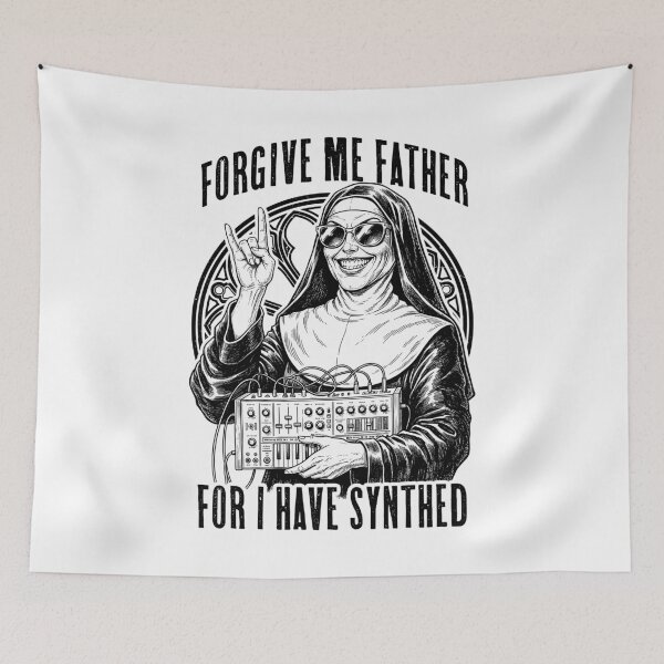 Item preview, Forgive Me Father For I Have Synthed Funny Synthesizer Nun designed and sold by GrandeDuc.