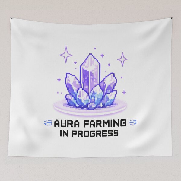 Item preview, Aura Farming in Progress pixel art crystals designed and sold by Zwuck.