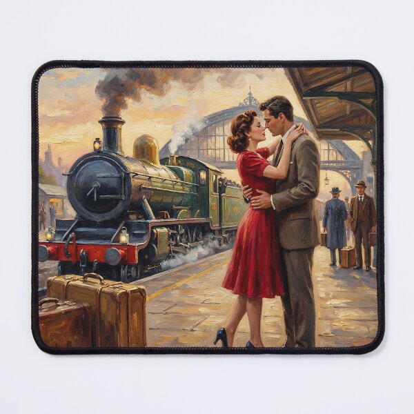 Item preview, Timeless Reunion: Lovers at the Vintage Train Station designed and sold by griez.