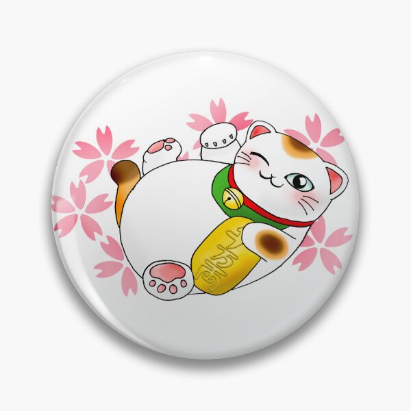 Item preview, Kawaii Manekineko Lucky Cat - Cute Fat Kitten for Good Luck! designed and sold by Japonismo.