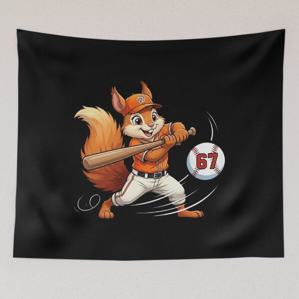 Item preview, Baseball Squirrel Hitting 67 Six Seven Tee designed and sold by LashondaGreen89.