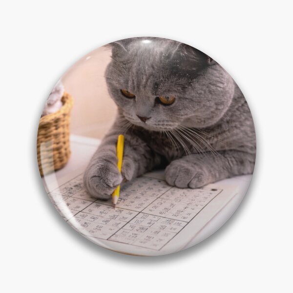 Item preview, Cat Solving Sudoku on a Washing Machine designed and sold by LovelyCatGalaxy.