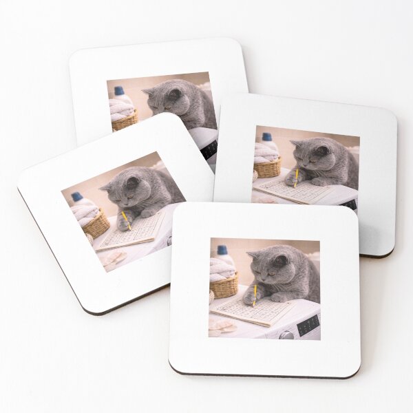 Item preview, Cat Solving Sudoku on a Washing Machine designed and sold by LovelyCatGalaxy.