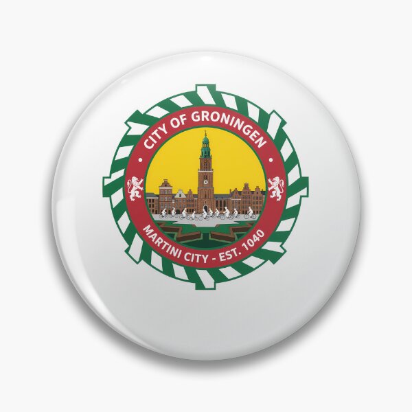 Item preview, Groningen City Martini Tower Bicyclists Emblem Vintage designed and sold by k3rstman1.