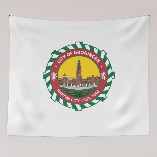 Item preview, Groningen City Martini Tower Bicyclists Emblem Vintage designed and sold by k3rstman1.