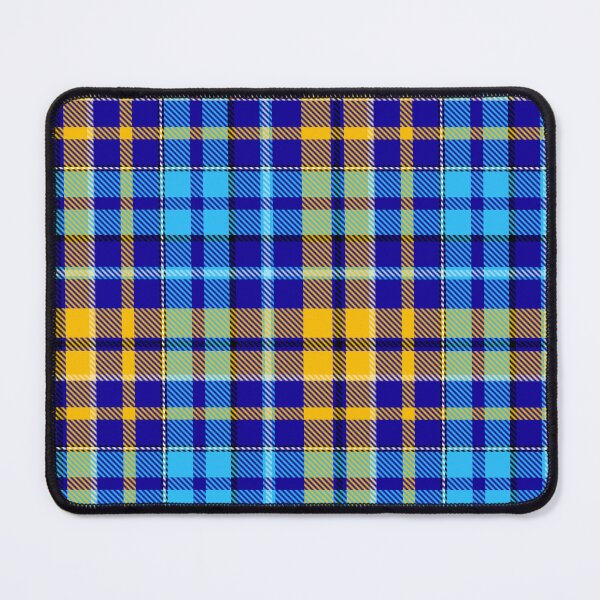Item preview, Yellow and Blue Tartan Plaid On Blue Background designed and sold by PatternTitan.