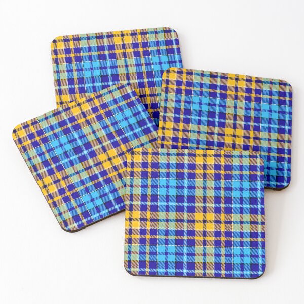 Item preview, Yellow and Blue Tartan Plaid On Blue Background  designed and sold by PatternTitan.