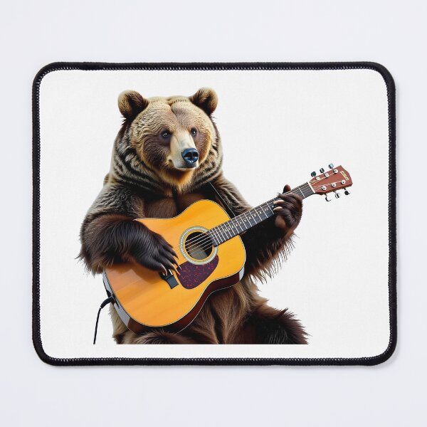 Item preview, school subject music A bear learning guitar at school designed and sold by Uglyandcute.