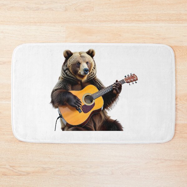 Item preview, school subject music A bear learning guitar at school designed and sold by Uglyandcute.