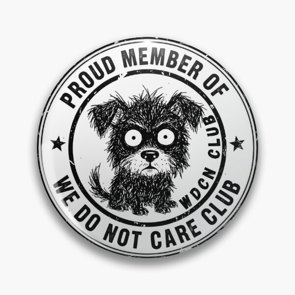 Item preview, WDNC – We Do Not Care Club Black Dog Illustration designed and sold by KivaroArt.