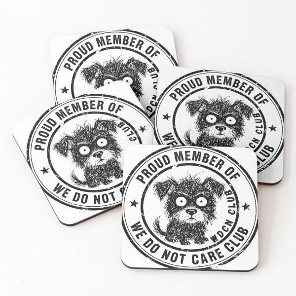 Item preview, WDNC – We Do Not Care Club Black Dog Illustration designed and sold by KivaroArt.