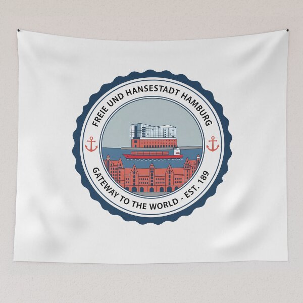 Item preview, Hamburg Germany Port City Travel Emblem designed and sold by k3rstman1.