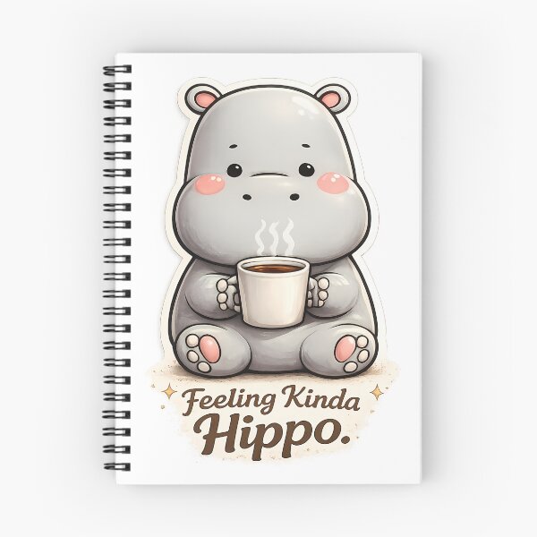 Artikelvorschau, Feeling Kinda Hippo Kaffee Sticker entworfen und verkauft von Mastermind-Art.