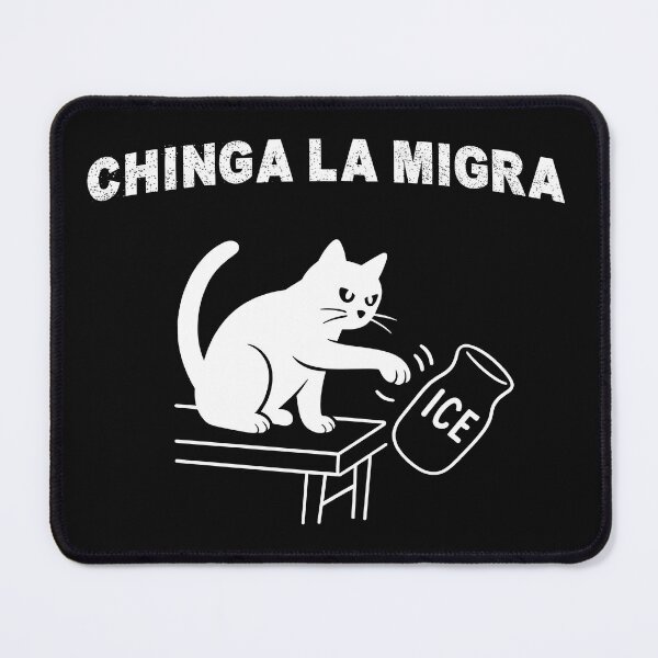 Item preview, Pro Immigrant Cat Activism T-Shirt – Chinga La Migra Political Graphic Tee designed and sold by maitivi.
