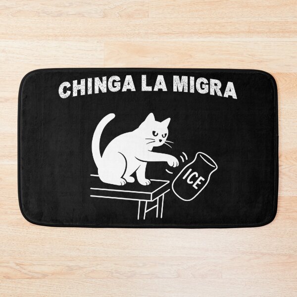 Item preview, Pro Immigrant Cat Activism T-Shirt – Chinga La Migra Political Graphic Tee designed and sold by maitivi.