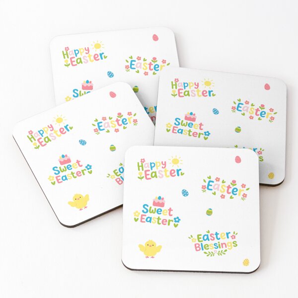 Item preview, Happy easter sticker clipart set with chick eggs designed and sold by Artchyzh.