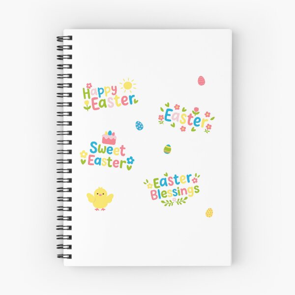 Item preview, Happy easter sticker clipart set with chick eggs designed and sold by Artchyzh.
