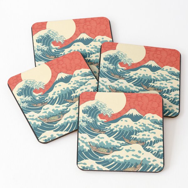 Item preview, Hokusai Big Wave Retro Japanese Art designed and sold by Blok45.