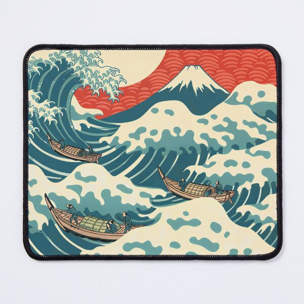 Item preview, Hokusai Big Wave Retro Japanese Art designed and sold by Blok45.