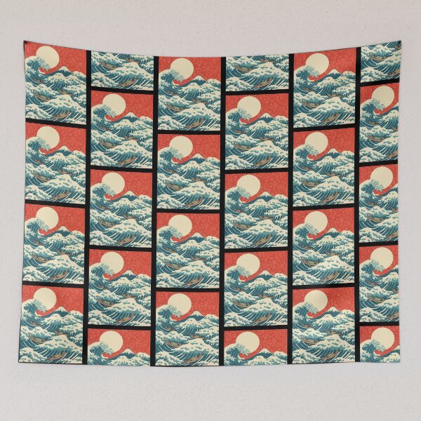 Item preview, Hokusai Big Wave Retro Japanese Art designed and sold by Blok45.