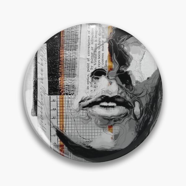 Item preview, Fragmented Identity | Abstract Black & White Portrait | Contemporary Mixed Media Art designed and sold by Grind107.