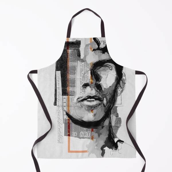 Item preview, Fragmented Identity | Abstract Black & White Portrait | Contemporary Mixed Media Art designed and sold by Grind107.
