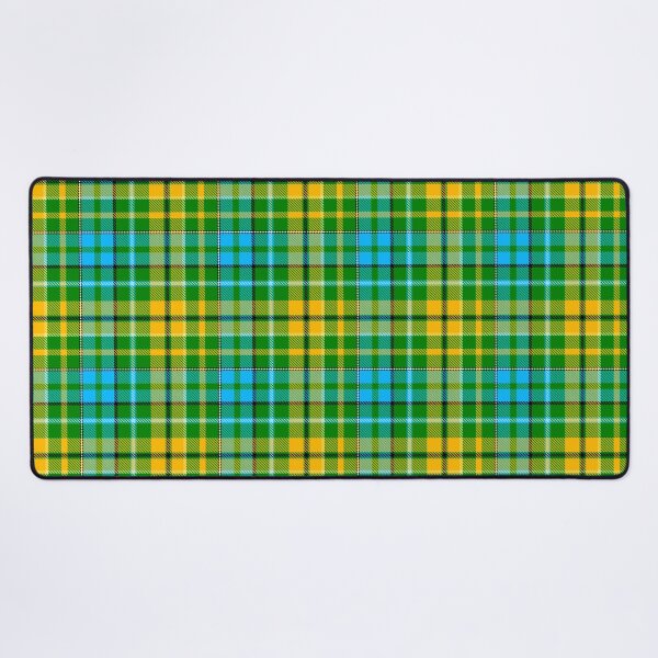 Item preview, Yellow and Blue Tartan Plaid On Green Background designed and sold by PatternTitan.