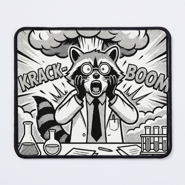 Item preview, Funny Raccoon Scientist - I Tried It At Home - Retro Comic Style Science Humor designed and sold by AdyKurniawan.
