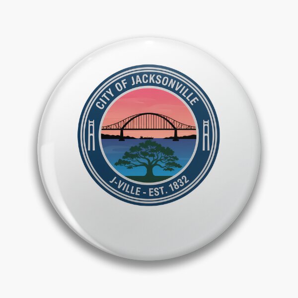 Item preview, Jacksonville City Emblem Bridge Tree Sunset designed and sold by k3rstman1.