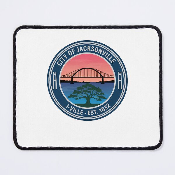 Item preview, Jacksonville City Emblem Bridge Tree Sunset designed and sold by k3rstman1.