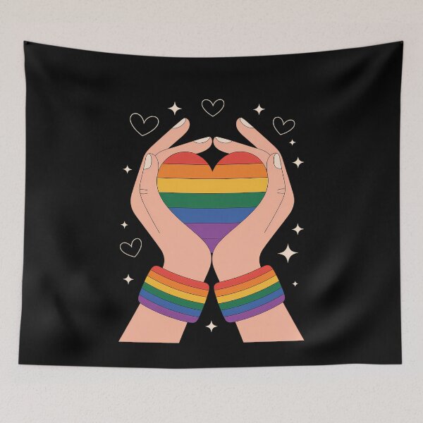 Item preview, Gay Pride LGBT Rainbow Flag Heart designed and sold by sterabamineh.