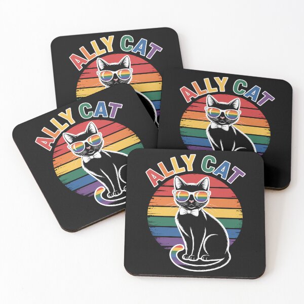 Item preview, Gay Pride Month Ally Cat Funny LGBTQ Rainbow designed and sold by sterabamineh.