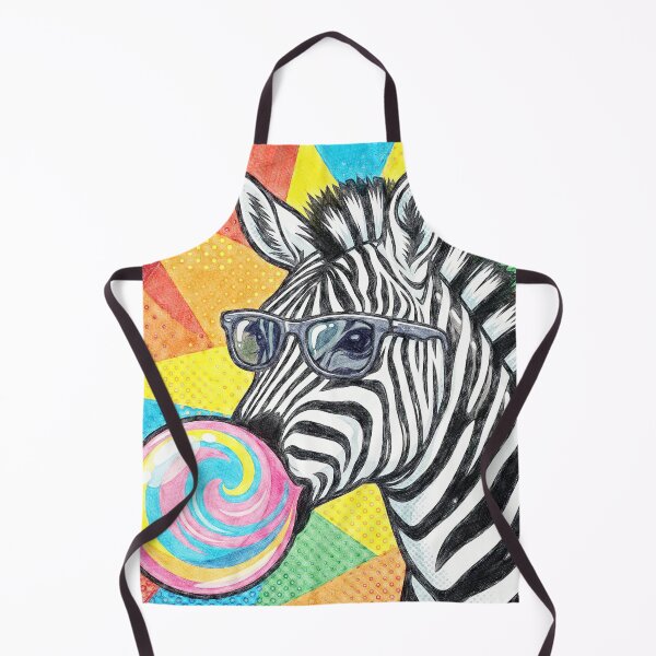 Item preview, Cool Pop Art Zebra Blowing Bubblegum designed and sold by Hen-C-Art.