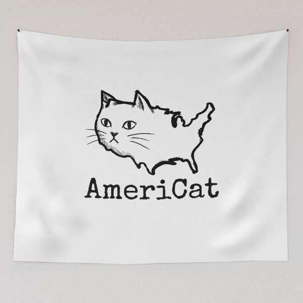 Item preview, AmeriCat - Funny US Map Cat Pun - Patriotic American Shorthair Graphic designed and sold by AdyKurniawan.