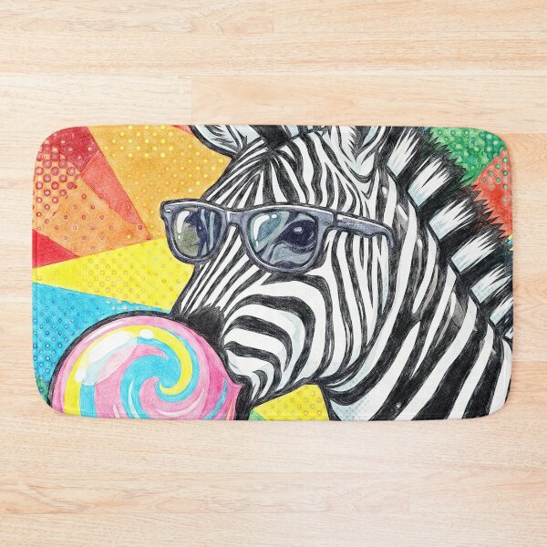 Item preview, Cool Pop Art Zebra Blowing Bubblegum designed and sold by Hen-C-Art.