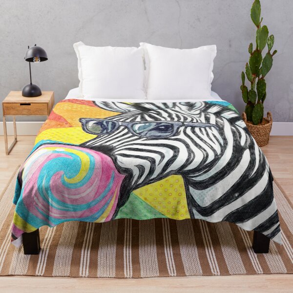 Item preview, Cool Pop Art Zebra Blowing Bubblegum designed and sold by Hen-C-Art.