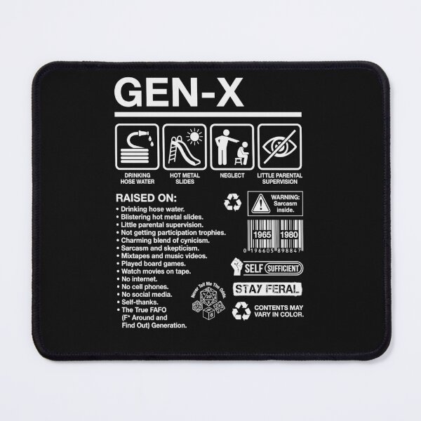 Item preview, Gen X Raised On Hose Water And Sarcasm Retro Vintage Latchkey Kid designed and sold by AdyKurniawan.