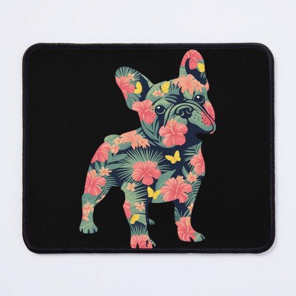 Item preview, French Bulldog Flower Floral Frenchie Dog Silhouette Dog designed and sold by Libbysharts.