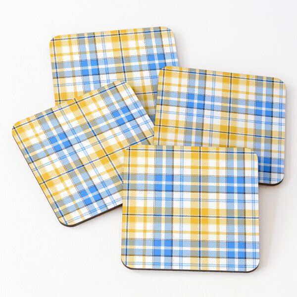 Item preview, Yellow and Blue Tartan Plaid On White Background  designed and sold by PatternTitan.