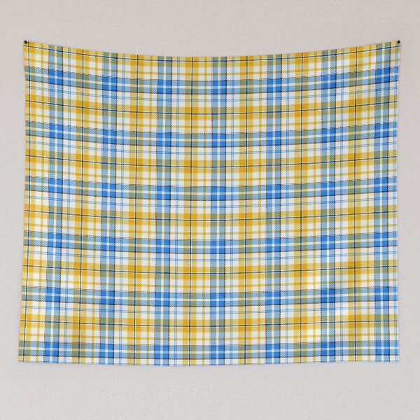 Item preview, Yellow and Blue Tartan Plaid On White Background  designed and sold by PatternTitan.