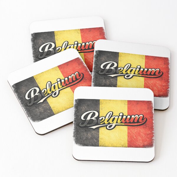 Item preview, Belgium Flag Typography – Belgian National Pride Vintage Design designed and sold by GarnerSupplyCo.